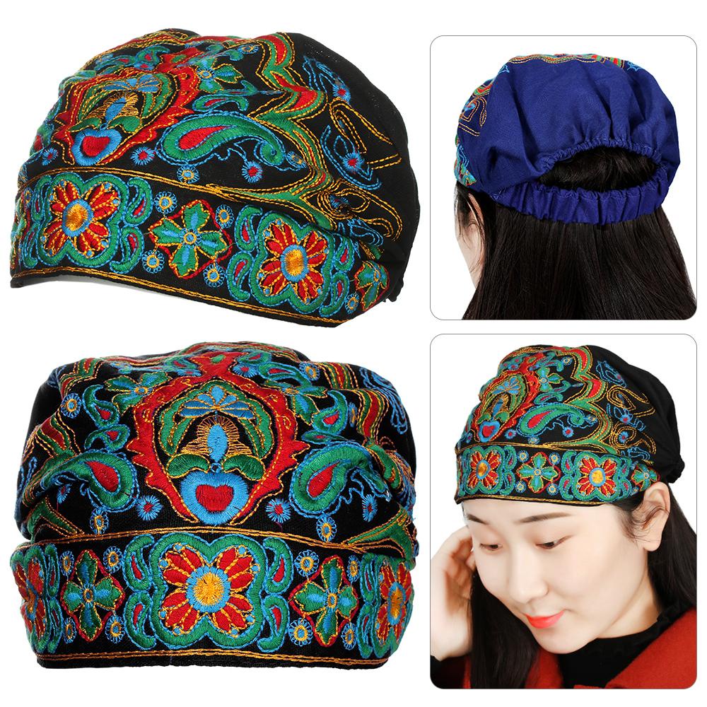 Mũ Trùm Đầu Màu Đỏ In Họa Tiết Hoa Phong Cách Mexico Cổ Điển