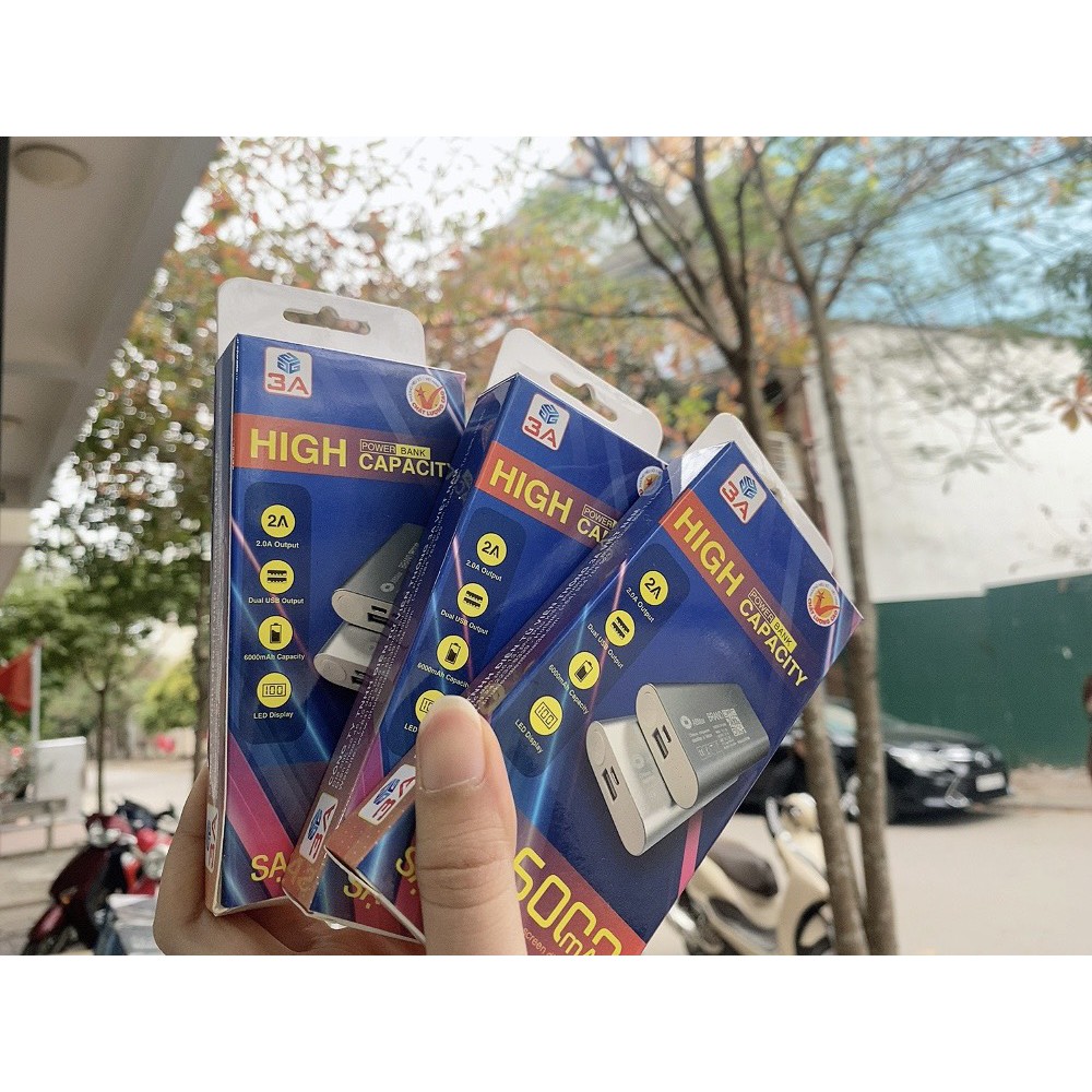 Sạc Dự Phòng 3A 6000MAh USB