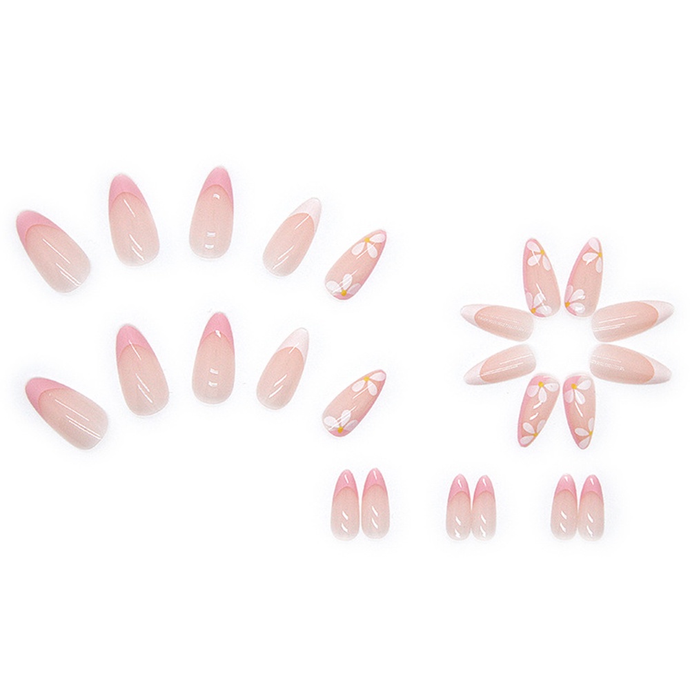 Bộ 24 Móng Tay Giả Ngắn 1029 Dạng Nhấn Chất Lượng Cao