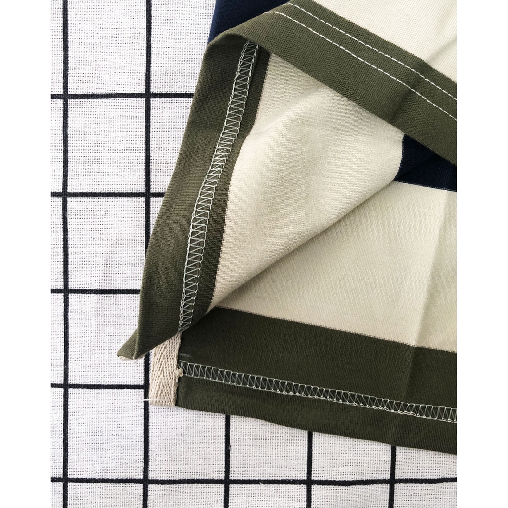 ẢNH THẬT - Áo thun nam có cổ ngắn tay in sọc phù hợp mặc đi làm - PS024 | BigBuy360 - bigbuy360.vn