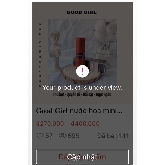 Gooodgirl Nước hoa mini 20ml nữ thơm lâu thu hút quyến rũ