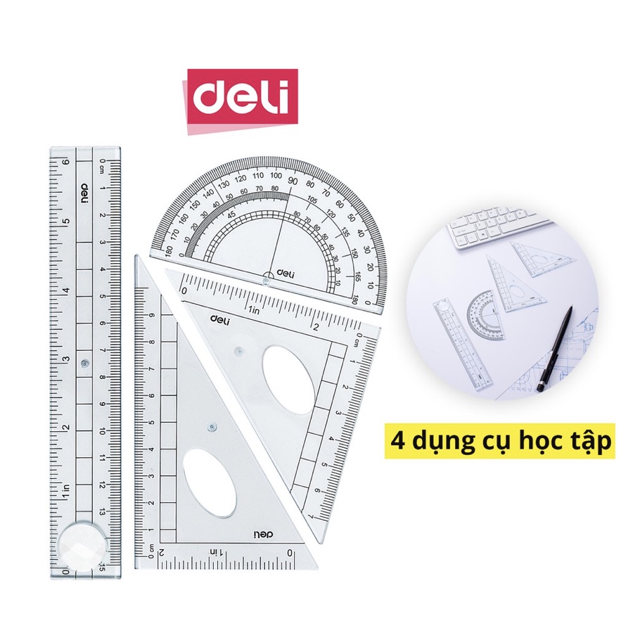 Bộ Thước Kẻ 4 Món Deli 71953
