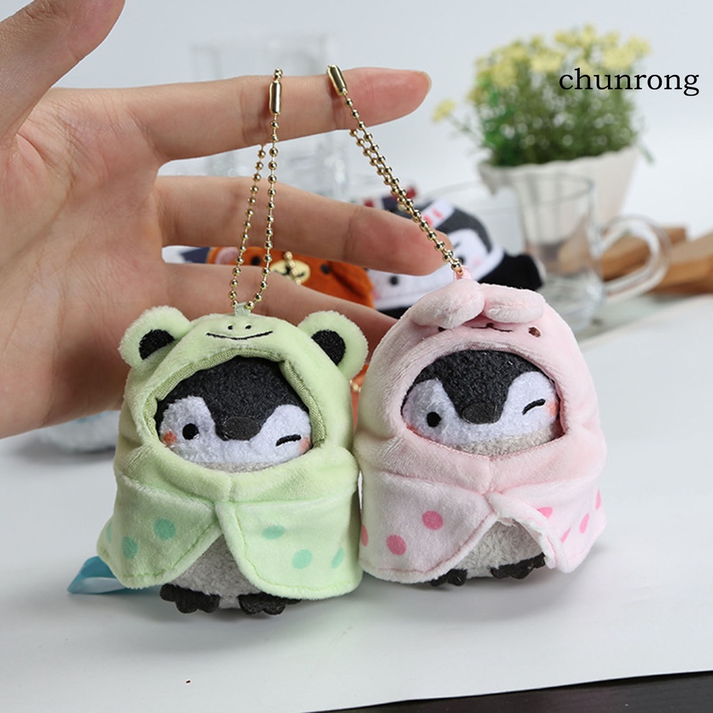 Cr Móc Khóa Hình Chim Cánh Cụt Nhồi Bông Cotton PP Dễ Thương