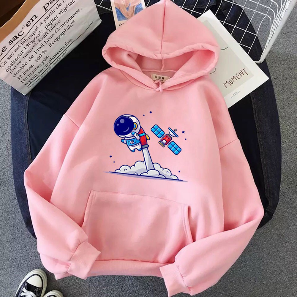 Áo Nỉ Hoodie Form Rộng Unisex In Hình Phi Hành Gia Style Hàn Quốc HOT TREND TTSPA0264