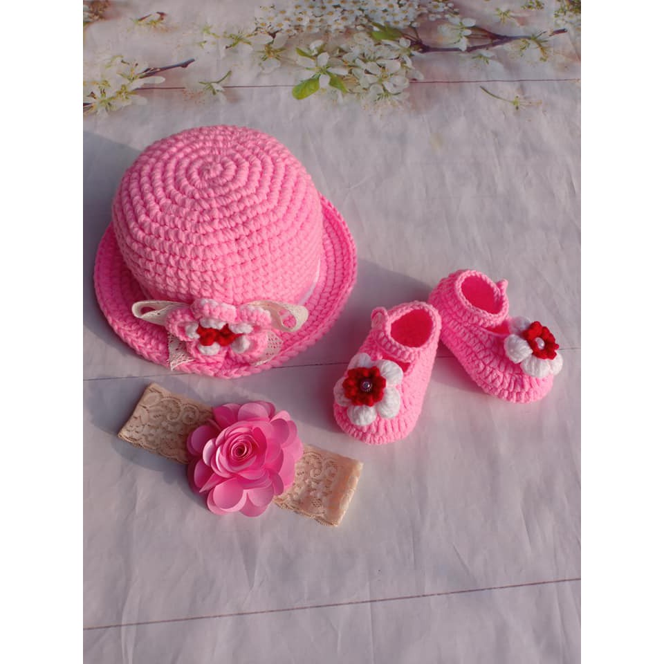 SET ĐỒ LEN MẶC ẤM CHO BÉ GÁI 0-16 THÁNG