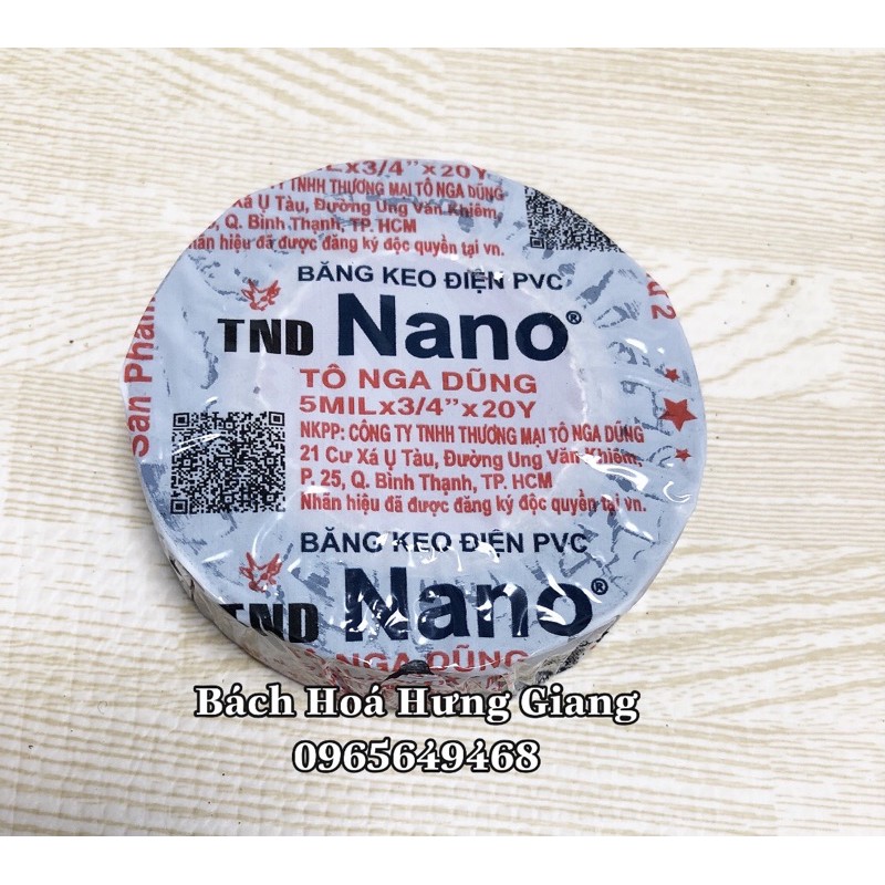 [HÀNG CHUẨN] Băng Dính Điện NANO 20Y Tô Ngã Dũng Siêu Dai (KÈM VIDEO)