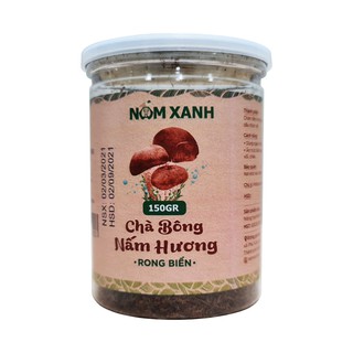 Chà Bông Nấm Hương Rong Biển Thuần Chay (Hũ 150gr) - Nấm Xanh