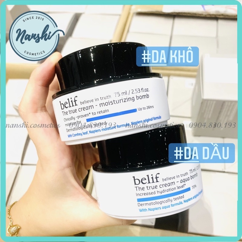 [Chính hãng] Kem dưỡng ẩm Belif True Cream - Aqua Bomb/Moisturizing Bomb 75ml