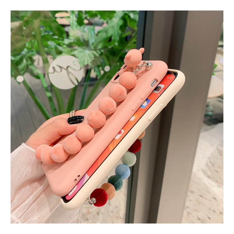 Ốp Điện Thoại Dẻo Họa Tiết Hoạt Hình Chú Gấu Kèm Dây Đeo Cho Samsung Note 8 9 10 Lite 10 Pro 20 Ultra
