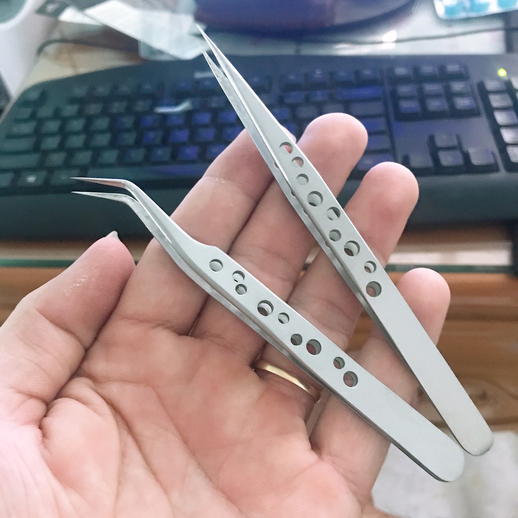 Nhíp inox Tweezers - Nối Mi Nail Phun xăm - nhặt tổ yến