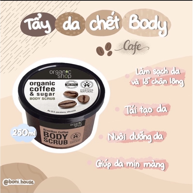 Tẩy tế bào chết toàn thân Organic Shop Coffee &amp; Sugar Body Scrub