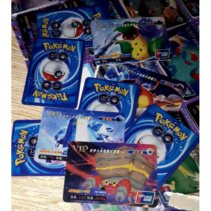 Sét 45 thẻ bài Pokemon_Vip bằng nhựa cứng kích thước 4x6cm