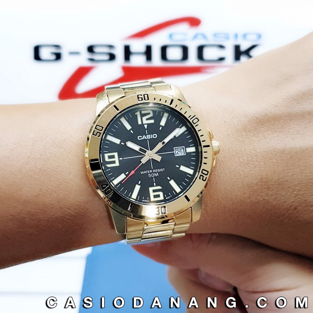 Đồng hồ nam dây kim loại Casio Standard chính hãng Anh Khuê MTP-VD01G-1BVUDF (45mm)