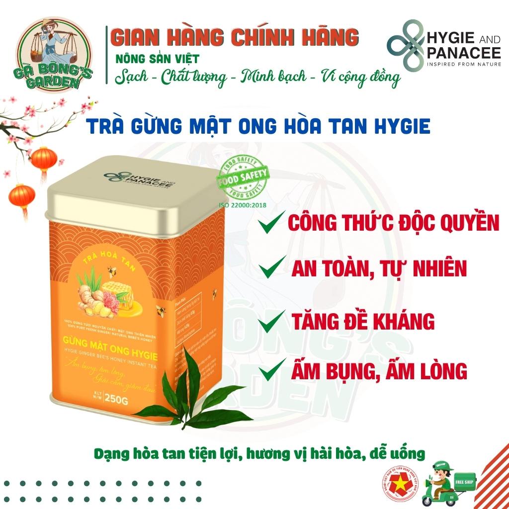 Trà Gừng Mật Ong Tăng Đề Kháng Giảm Ho Phòng Cảm Cúm  Hygie&amp;Panacee Hộp 250g