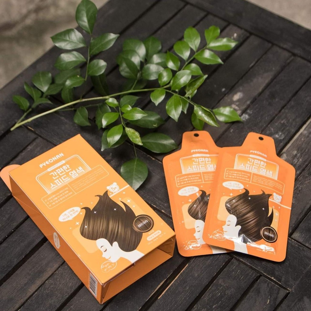 Hộp 5 gói gội khô nhuộm tóc thảo dược PYEONAN Hàn Quốc chính hãng | BigBuy360 - bigbuy360.vn