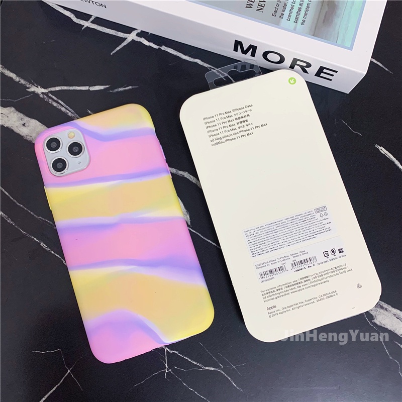Ốp điện thoại silicon TPU mềm màu sắc Gradient cho iPhone 11 12 Pro Max 12Mini X XS Max XR 6 6s 7 8 Plus SE2 SE2020
