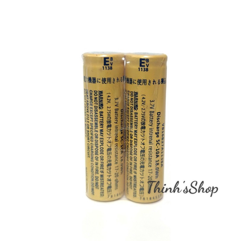 Pin sạc NCR 18650 đầu lồi Panasonic 4.2V - 2.600mAh - Dùng cho quạt sạc, đèn pin, Tông đơ, loa, sạc dự phòng...
