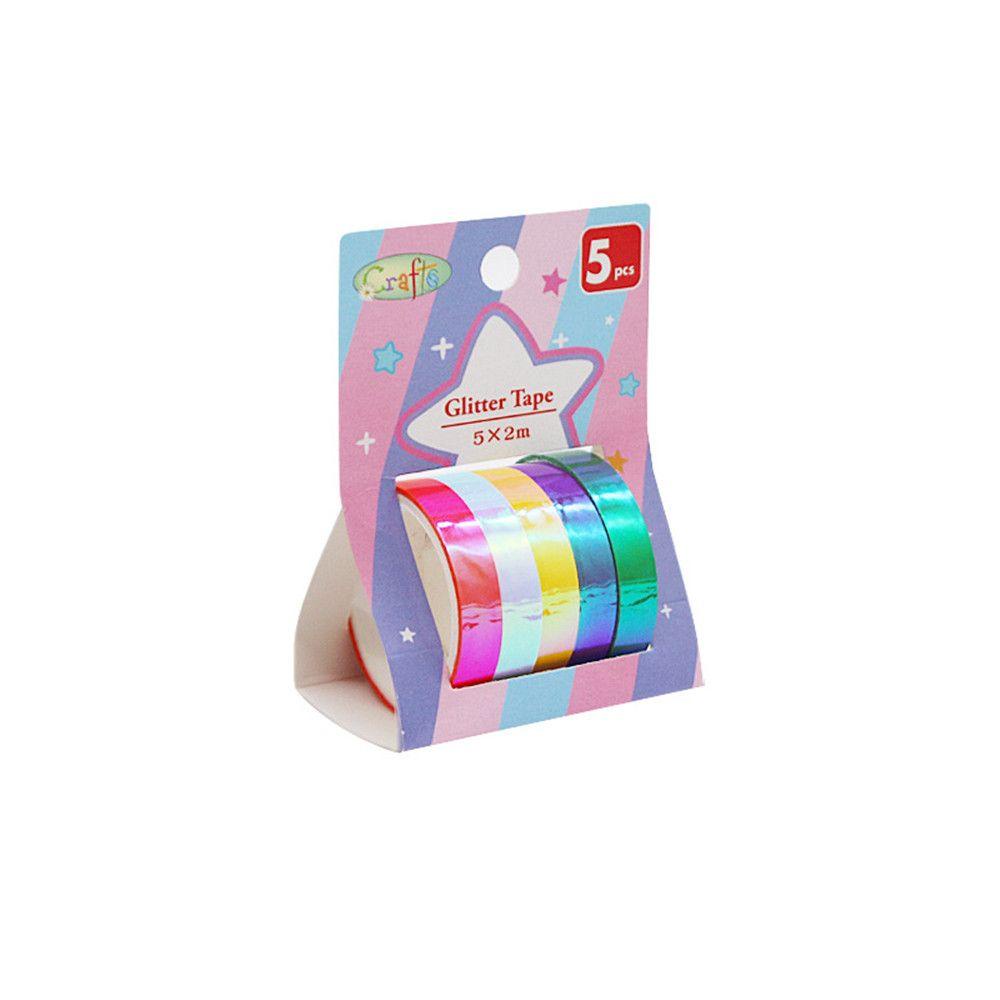 LAKAMIER Set 5 Cuộn Băng Dính Nhiều Màu Sắc Dùng Trang Trí Scrapbook