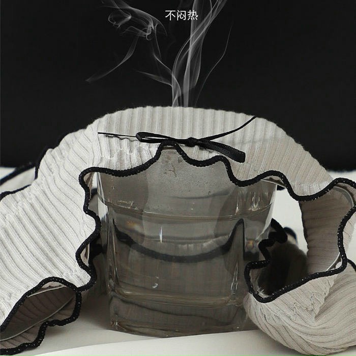 Quần lót nữ,QL100- quần lót cotton gân tăm bèo nhúm xinh xắn