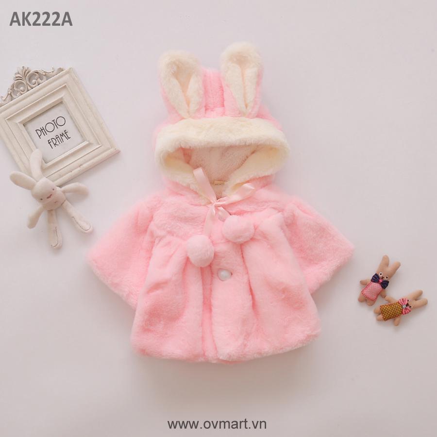Áo khoác thỏ bông cho bé gái ak222