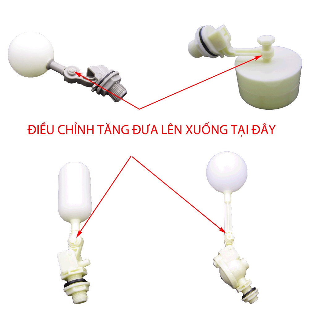 Phao Cơ Chống Tràn Kiểu 8 - Ren Ngoài 21mm | Phao Cơ Máy Phun Sương | Phao Cơ Máy Phun Ẩm