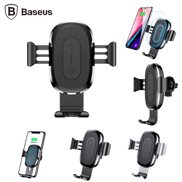 Giá đỡ điện thoại kiêm đế sạc không dây trên oto Baseus LV117 cho xe hơi ô tô - vienthonghn