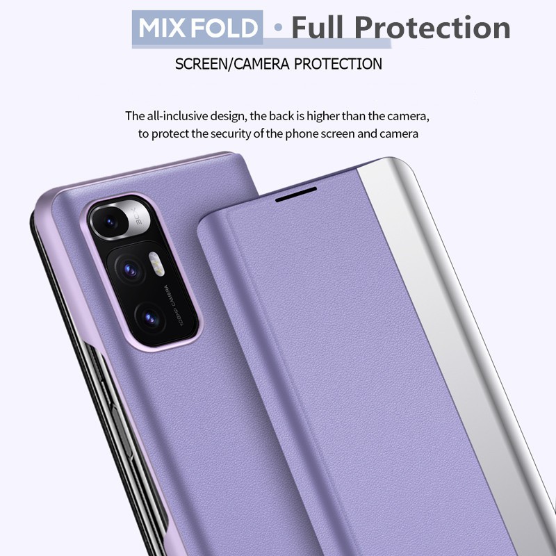 Bao Da PU Điện Thoại Nắp Lật Hít Nam Châm Tự Động Bật / Tắt Màn Hình Cho XiaoMi Mix Fold 2021