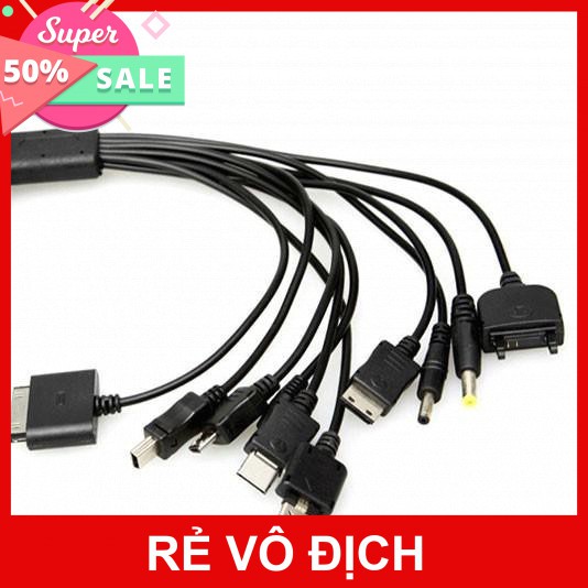 [FREESHIP] CÁP SẠC 10 ĐẦU ĐA NĂNG [HCM]