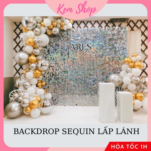 Tấm Sequin Gió Làm Backdrop Trang Trí Sinh Nhật Sự Kiện Siêu Đẹp Kích Thước 30*30CM - K173