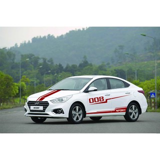 Tem xe Hyundai  Eccent phong cách thể thao - decal eccent