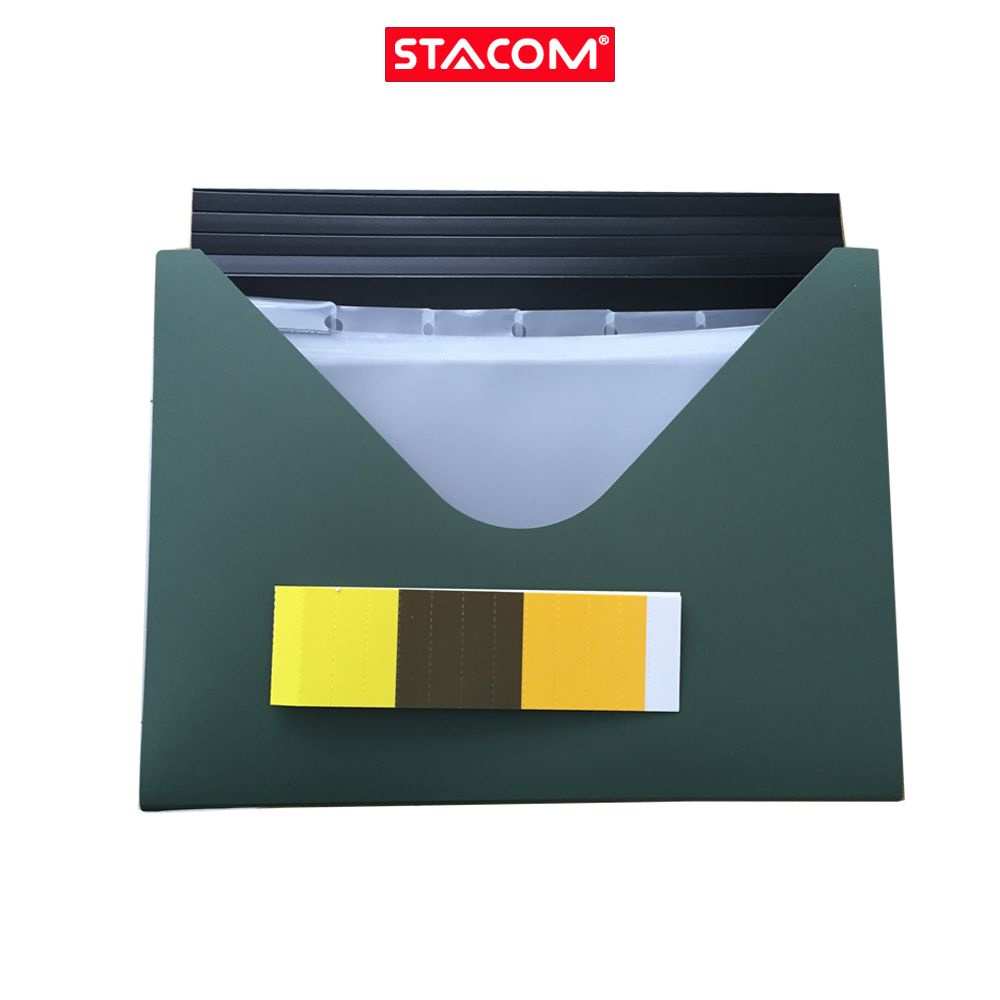 ( 5 Cái ) Túi Đựng Hồ Sơ Stacom 6 Ngăn Mở Rộng D202 Camshop
