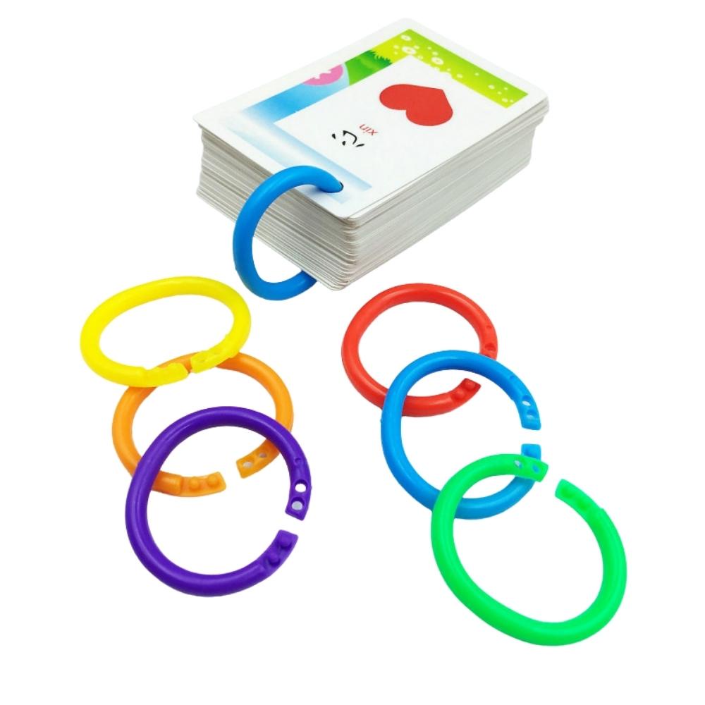 Khoen tròn dẻo Pison gắn flashcard, làm sổ tay nhiều kích thước - màu giao ngẫu nhiên