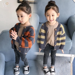 Áo Sweater khoác ngoài kiểu dệt kim thời trang mùa thu đáng yêu dành cho bé gái 1-5 tuổi