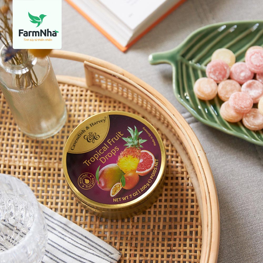 Kẹo Trái Cây Cavendish & Harvey Vị TROPICAL FRUIT Hộp 200gr - Hàng Chính Hãng