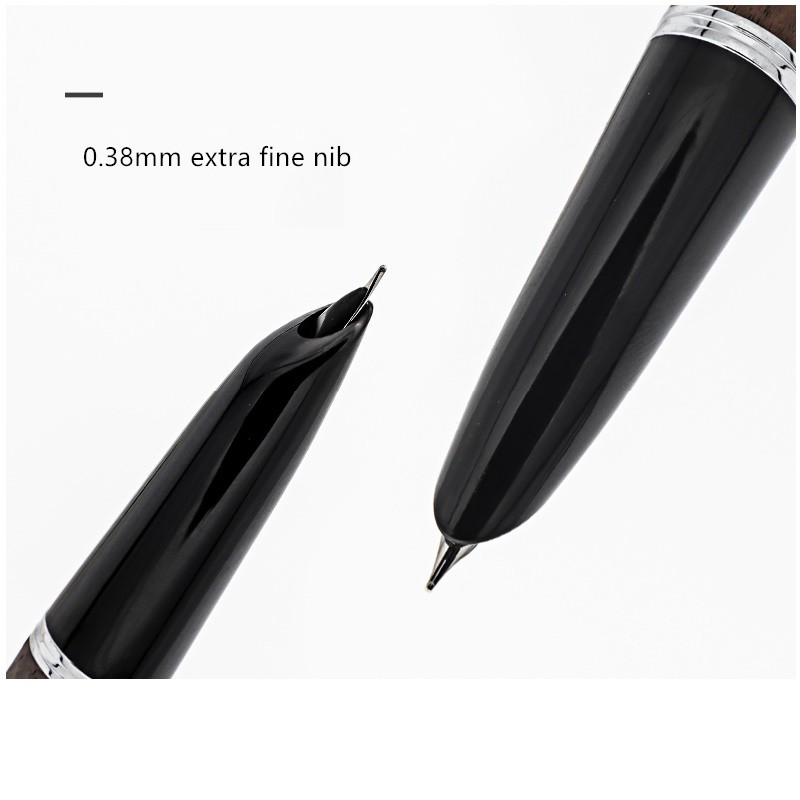 Bút máy bơm mực Jinhao thân trong suốt nắp kim loại ngòi mảnh 51a a6994