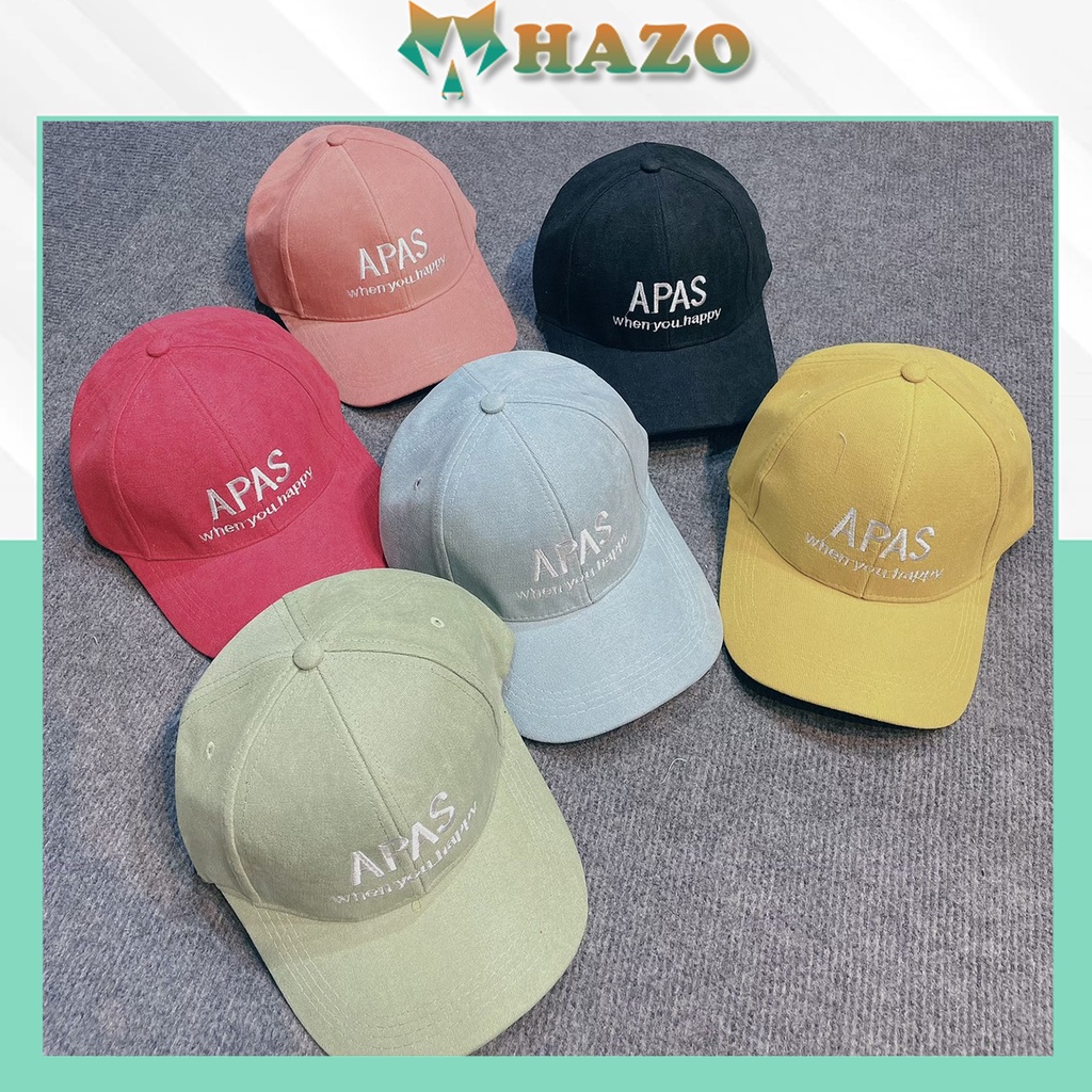 Mũ Lưỡi Trai Nón Kết Thêu Chữ A Fashion Phong Cách Ulzzang Form Unisex Nam Nữ - Hazo