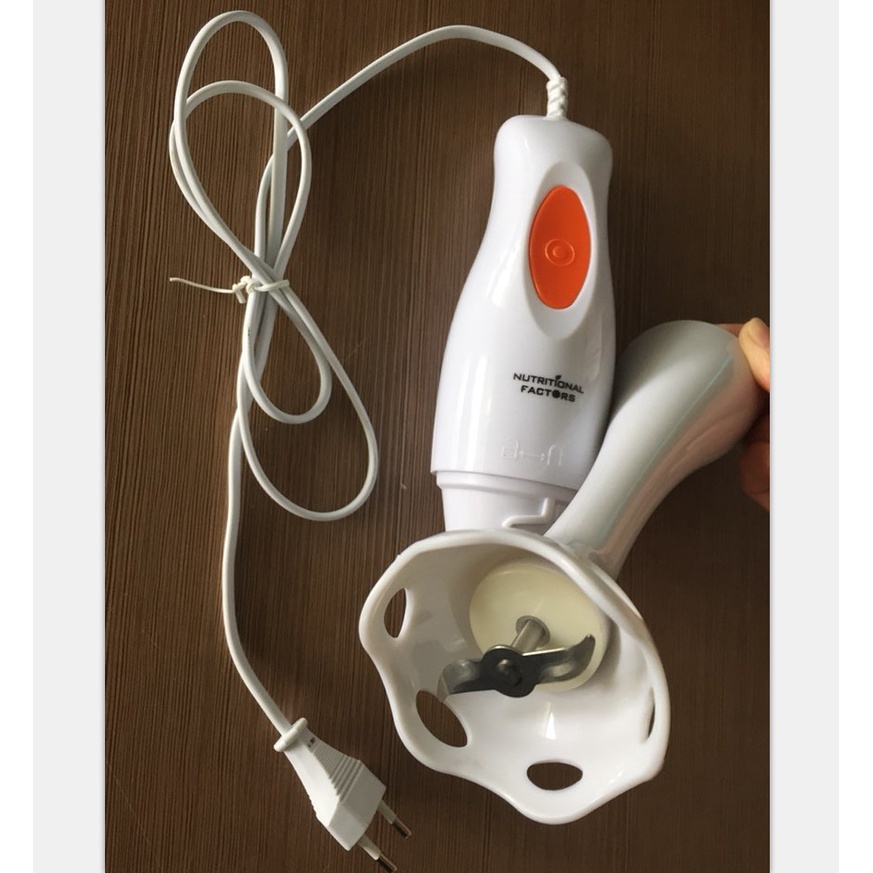 Máy Xay Sinh Tố Cầm Tay Tiện Dụng Thân Dao Inox chuyên Xay Sinh Tố Trái Cây - Xay Cháo Cho bé