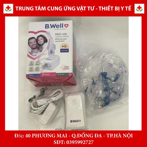 Máy xông khí dung mũi họng người lớn, trẻ em nhỏ gọn, cầm tay B.well Swiss MED-120