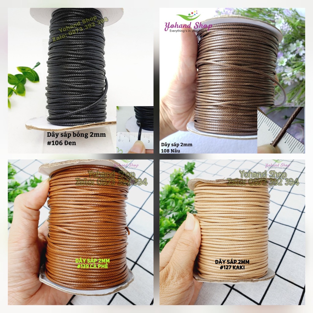 Dây sáp bóng 2mm Hàn Quốc
