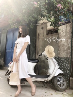 Đầm cổ vest
