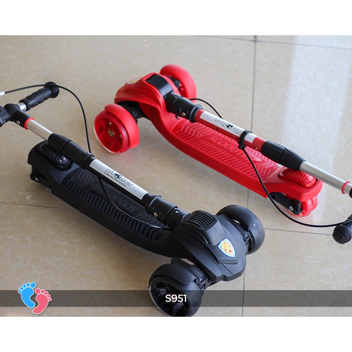 Xe trượt Scooter 3 bánh trẻ em có phanh tay broller BABY PLAZA S951