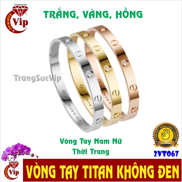 VÒNG TAY Nam Nữ Titan Vàng, Hồng, Trắng | Lắc Tay Thời Trang Đẹp - Vt067V