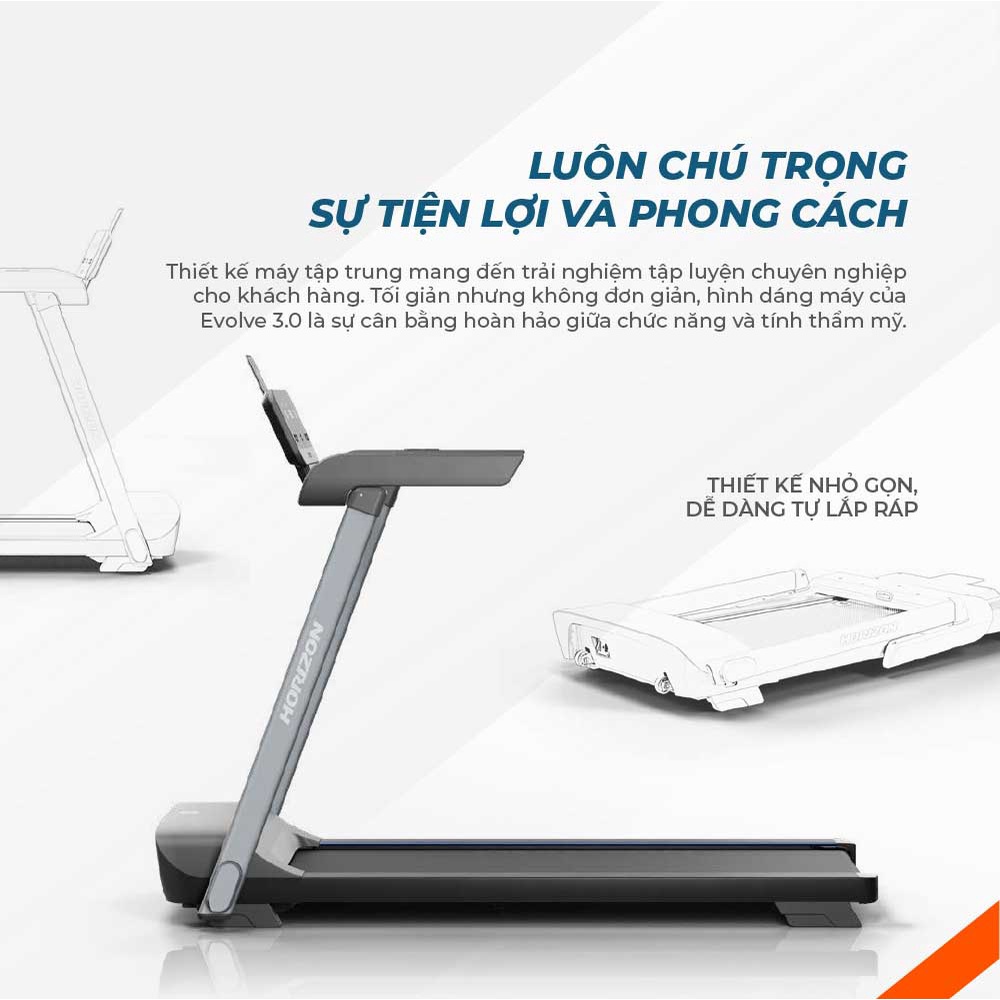 Máy Chạy Bộ Nhỏ Gọn Mỹ HORIZON Evolve 3