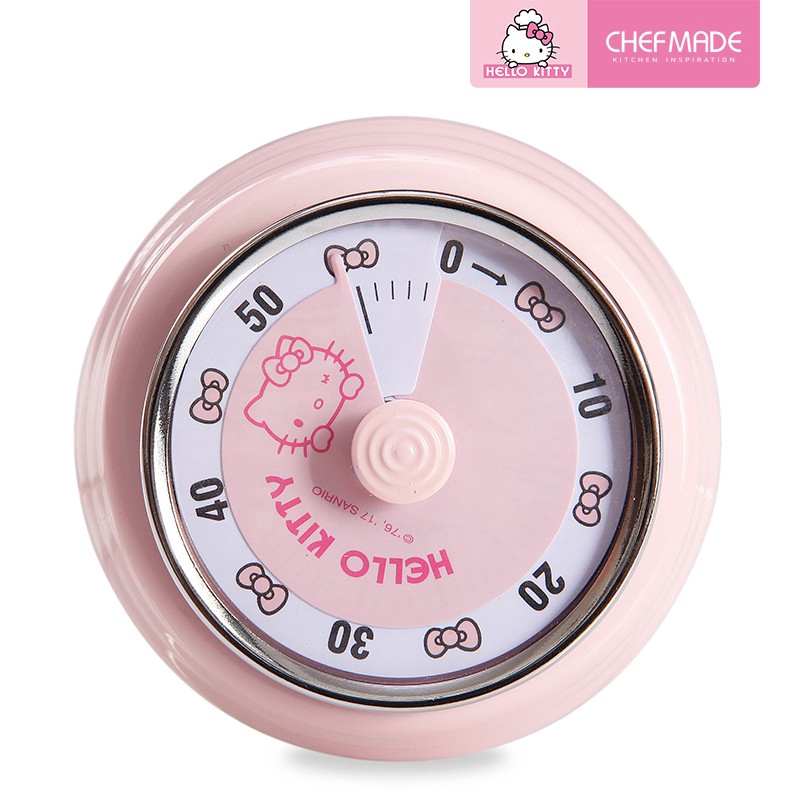 Đồng hồ hẹn giờ nấu ăn CHEF MADE máy cơ hình Hello Kitty dễ thương tiện dụng KT7001
