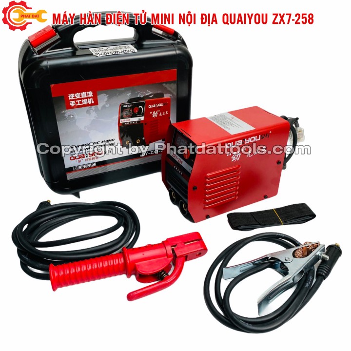Máy hàn điện tử mini QUAIYOU ZX7-258-Hàng nội địa chất lượng cao-Hàn que 2.5-3.2ly-Bảo hành 12 tháng
