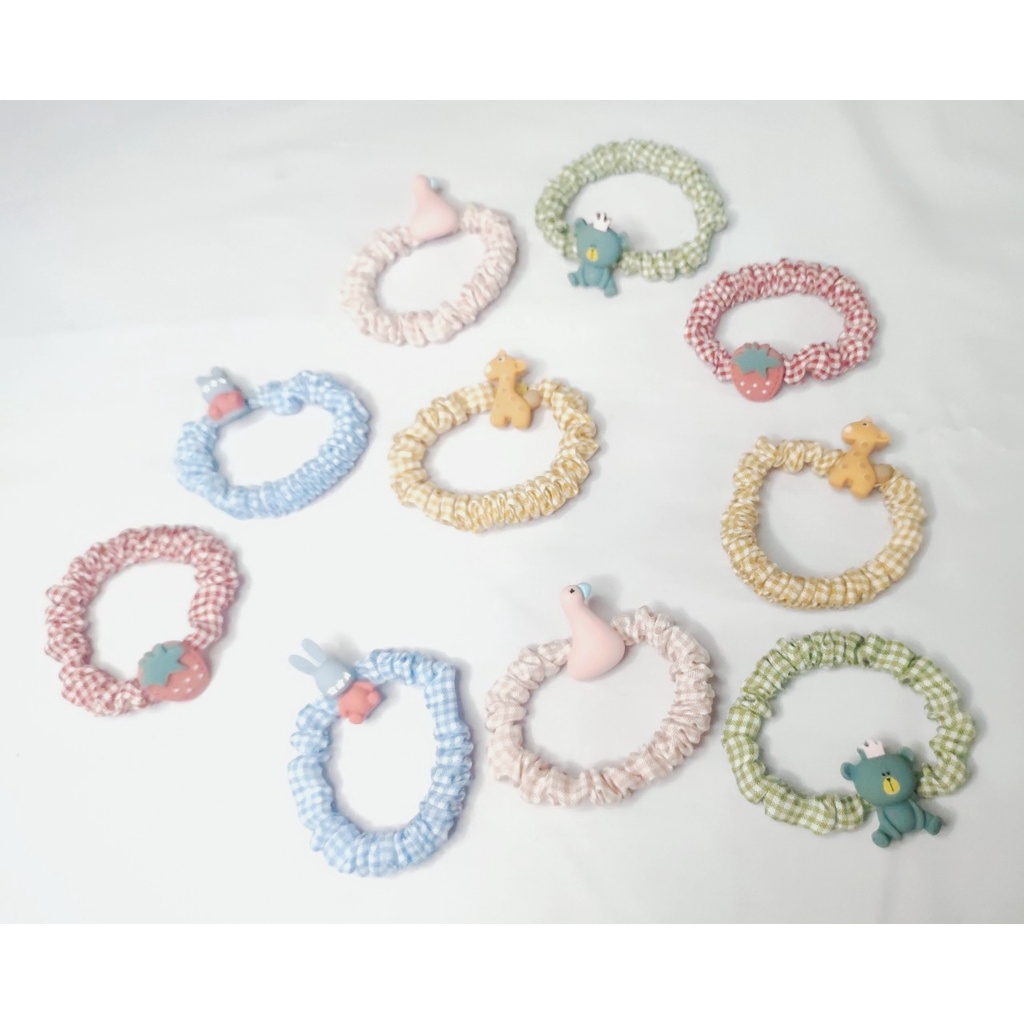 Cột tóc vải nhúng đính charm