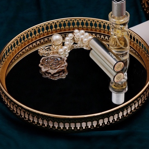 Khay gương MACEHO - Home decor khay trang trí đựng nến thơm BBW, Yankee, Candle cup, Manorcandle - 2 kiểu dáng