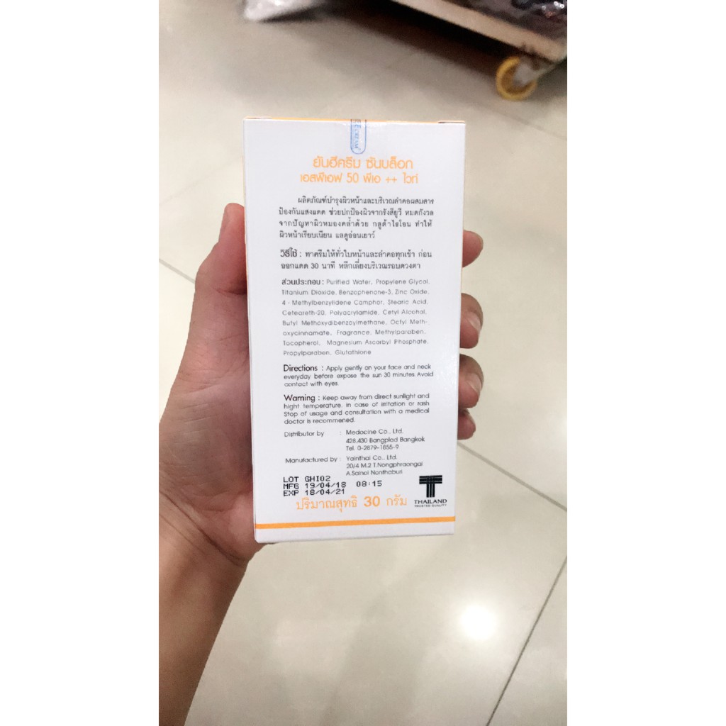 Kem chống nắng YANHEE Cream Sun Block 50SPF THÁI