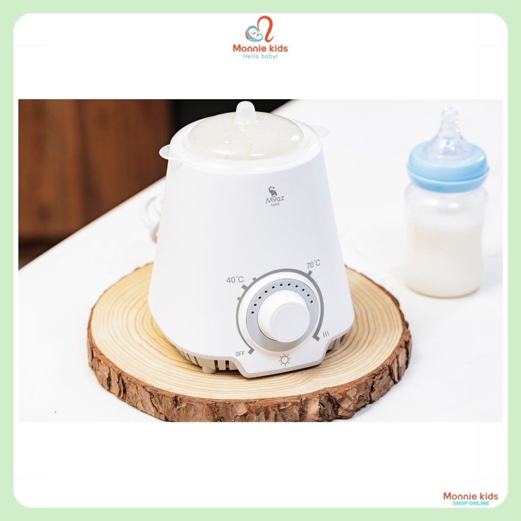 Máy hâm sữa tiệt trùng cho bé Moaz Bebe MB039, máy ủ sữa và thức ăn thông minh - Monnie Kids