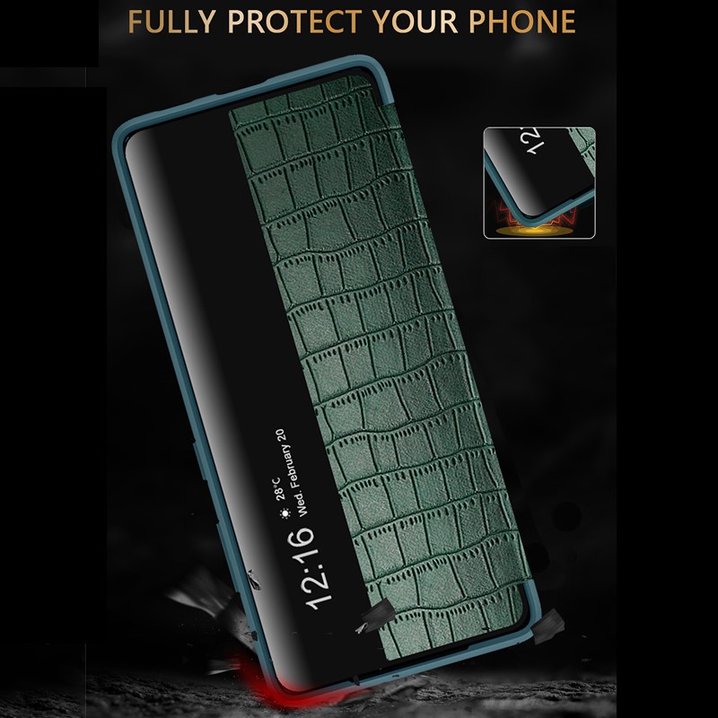Ốp Điện Thoại Nắp Gập Họa Tiết Da Cá Sấu Cho Samsung Galaxy S21 Ultra S20 FE Note 20 Ultra S10 Note 10 Plus S21 Ultra